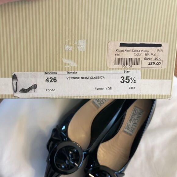 DIANE B. PANCALDI BLACK PATENT LEATHER LOW HEEL SHOES.   NEW - Picture 6 of 6